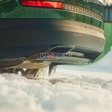 Имитация насадок глушителя(выхлопа) ПОД ОКРАСКУ для Skoda Kodiaq I поколение 2016 - 2023